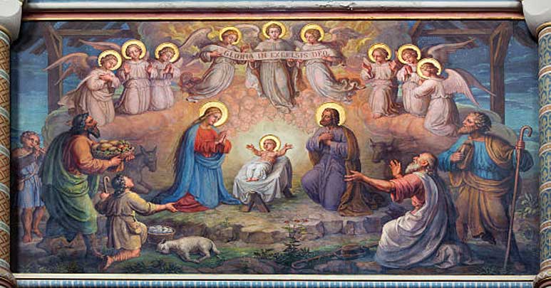 Christmas Nativity Painting